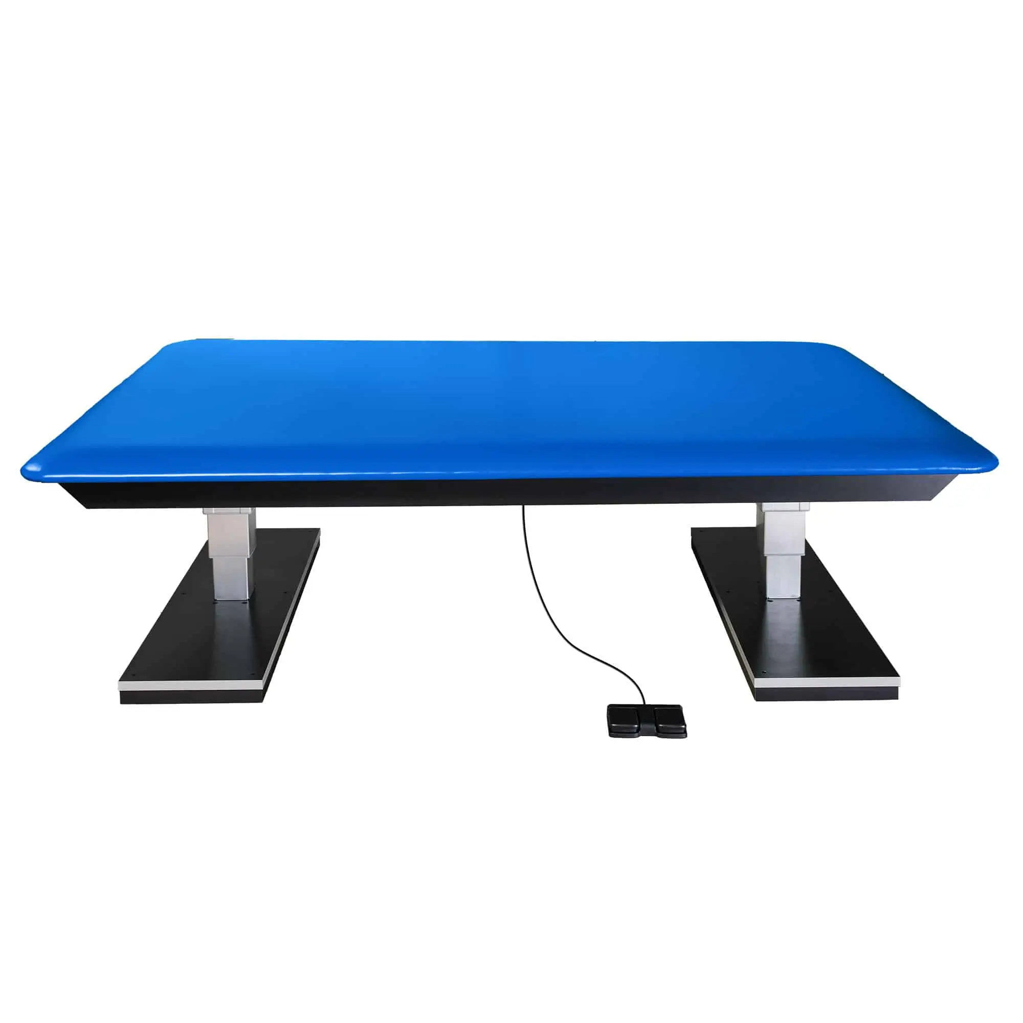 What material is the duallift base of the Hausmann 1440 Bariatric Mat Platforms made of?